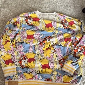 Reversible Disney Multicolor Winnie the Pooh Crewneck Sweater